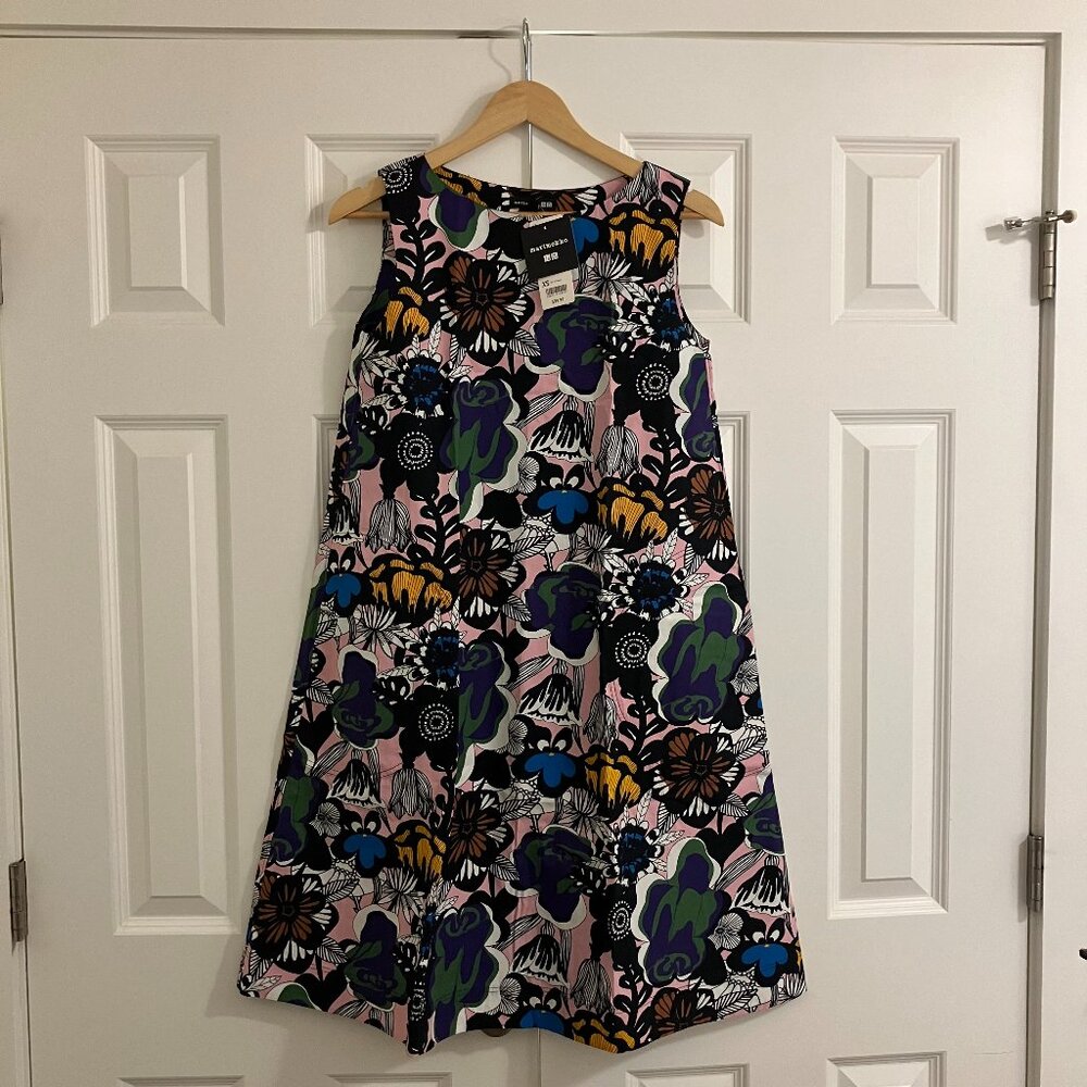 Marimekko Uniqlo Aline Midi Dress XS with Pockets New With Tags